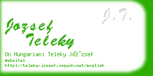 jozsef teleky business card